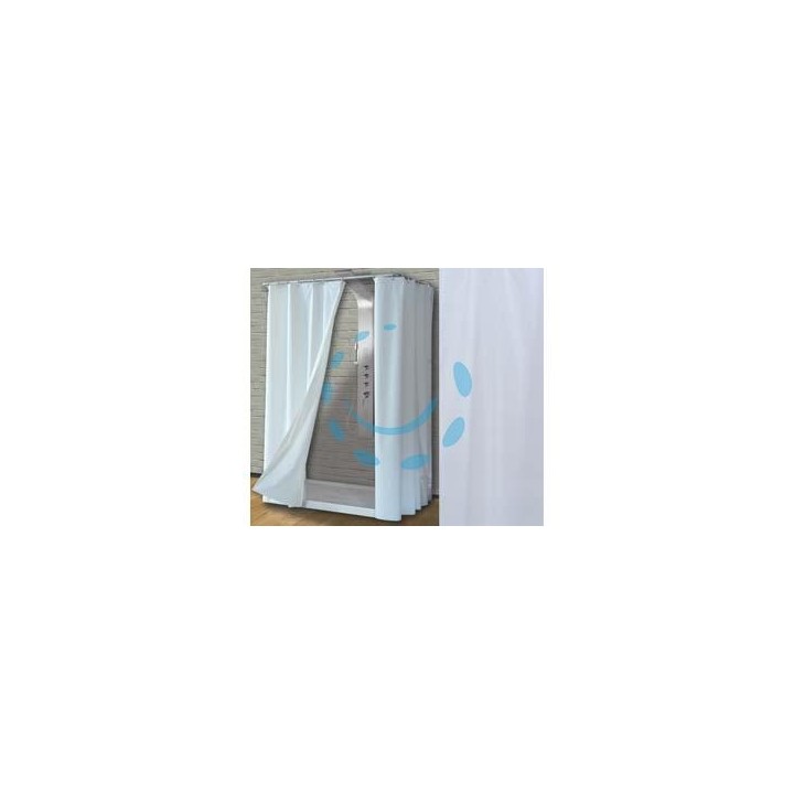TENDA PER DOCCIA IN PEVA "TINTA UNITA" COLORE BIANCO - cm.240x200h.