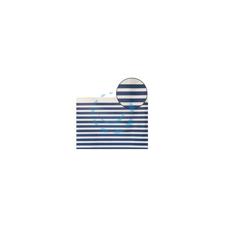 TENDA DOCCIA PEVA BIANCA/BLU "STRISCIA" - cm 180x200