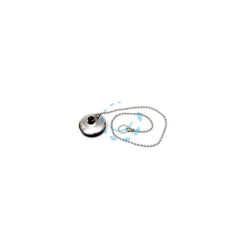 TAPPO CON CATENA A PERLINE E ANELLO - ø mm.40