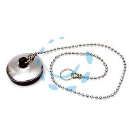 TAPPO CON CATENA A PERLINE E ANELLO - ø mm.45.5