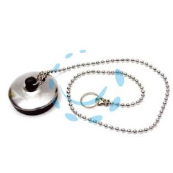TAPPO CON CATENA A PERLINE E ANELLO - ø mm.45.5