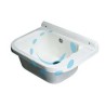 LAVABO A PARETE IN RESINA BIANCO CON SIFONE - cm.50x35x24