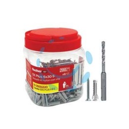 TASSELLO IN NYLON CON VITE PROMOPACK "SX 6 S" - ø mm.6x30 vite mm.4,5x40 conf.pz.150+50 omaggio 