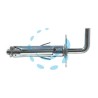 TASSELLO IN ACCIAIO CON GANCIO MEDIO "SBS" - SBS 8/2 ø mm.8x40 gancio mm.12