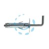 TASSELLO IN ACCIAIO CON GANCIO LUNGO "SBS" - SBS 9/6 ø mm.9x45 gancio mm.22