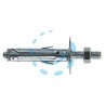 TASSELLO IN ACCIAIO CON VITE DOPPIA "SBS" - SBS 9/5 ø mm.9x45 vite ø mm.6 MA x20