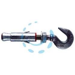 TASSELLO IN ACCIAIO CON GANCIO "SLM" - SLM 8 MA gancio asola occhio mm.10,5