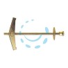 ANCORA A SOFFITTO IN ACCIAIO "KD" - KD 4 vite ø mm.4 MA x mm.95 con dado in ottone