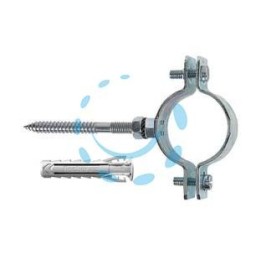 COLLARE PER TUBO IN ACCIAIO ZINCATO PER TUBI "CPT" - 1/2" p/tubi ø mm.19/22 tassello ø mm.10