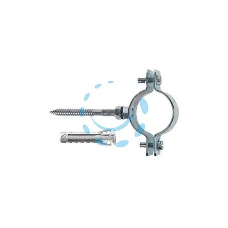 COLLARE PER TUBO IN ACCIAIO ZINCATO PER TUBI "CPT" - 1/2" p/tubi ø mm.19/22 tassello ø mm.10