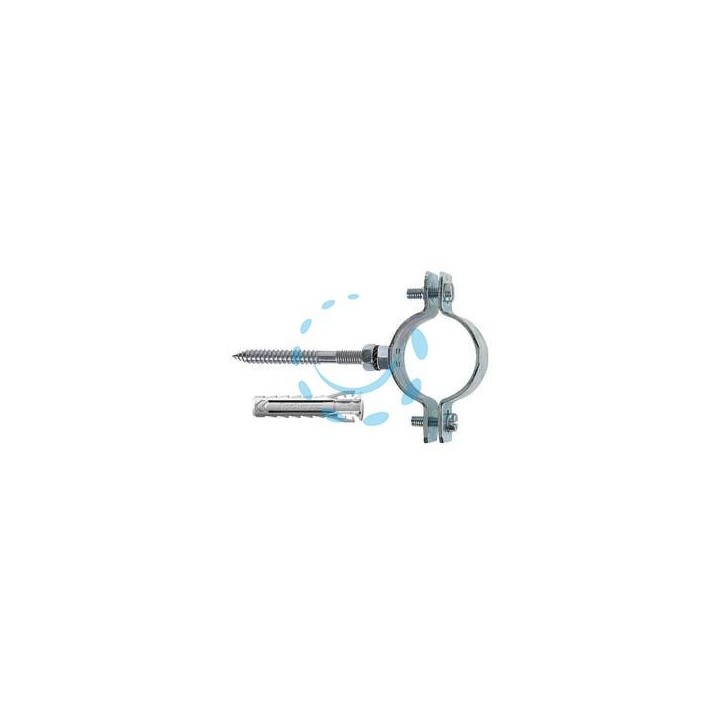 COLLARE PER TUBO IN ACCIAIO ZINCATO PER TUBI "CPT" - 1/2" p/tubi ø mm.19/22 tassello ø mm.10