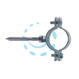 COLLARE PER TUBO IN ACCIAIO ZINCATO PER TUBI "CPT" - 3/8" p/tubi ø mm.15/18 tassello ø mm.10