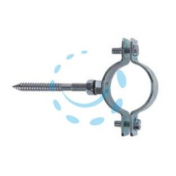 COLLARE PER TUBO IN ACCIAIO ZINCATO PER TUBI "CPT" - 1" p/tubi ø mm.31/34 tassello ø mm.10