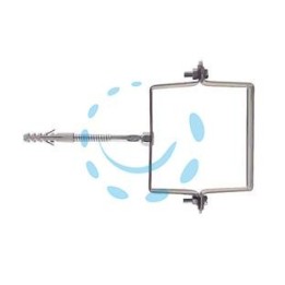COLLARE PER TUBO PLUVIALI QUADRI "SCP-V" - SCP-V mm.100x100 tassello ø mm.10