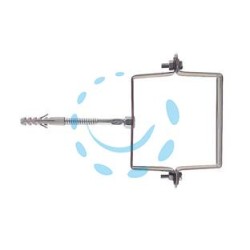 COLLARE PER TUBO PLUVIALI QUADRI "SCP-V" - SCP-V mm.100x100 tassello ø mm.10