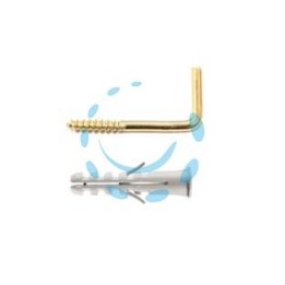 TASSELLO IN NYLON APPENDIQUADRO CON GANCIO OTTONATO PA 6 ES/P5 - ø mm.4x20, in conf. pz.10