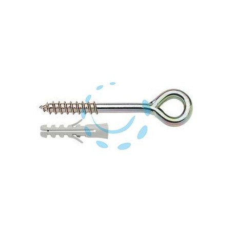 ANCORANTE PER PONTEGGI CON TASSELLO IN NYLON E OCCHIOLO ZINCATO PNT E - ø mm.14x120