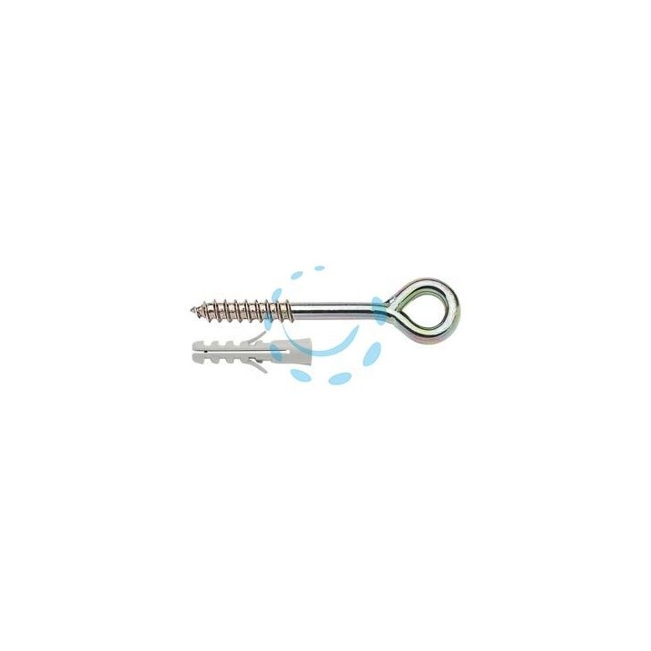ANCORANTE PER PONTEGGI CON TASSELLO IN NYLON E OCCHIOLO ZINCATO PNT E - ø mm.14x120