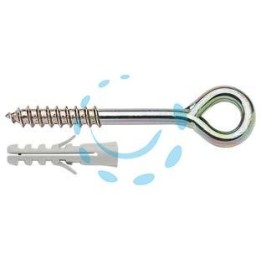 ANCORANTE PER PONTEGGI CON TASSELLO IN NYLON E OCCHIOLO ZINCATO PNT E - ø mm.14x140
