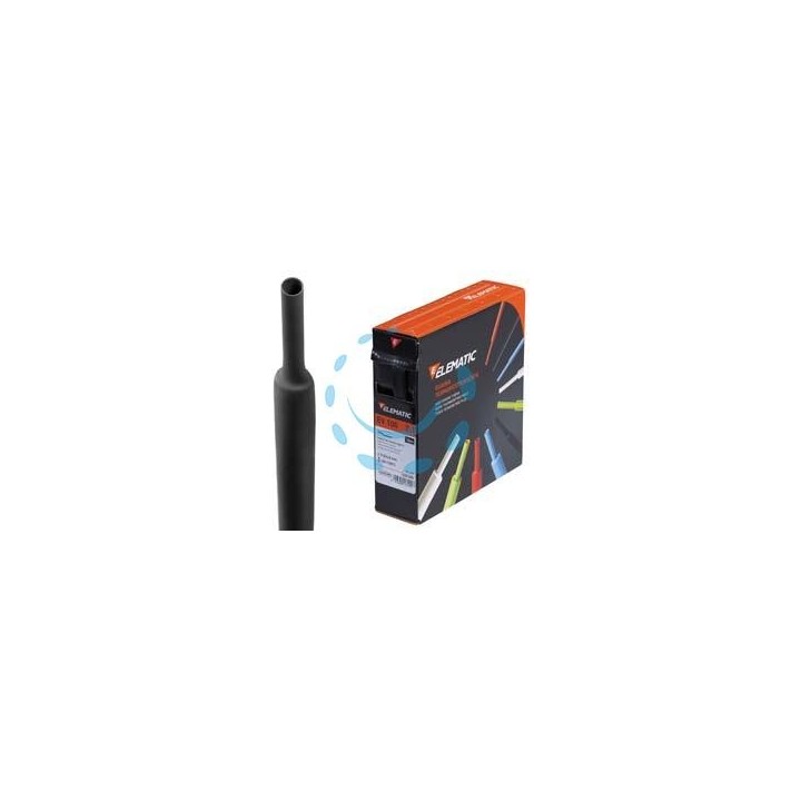GUAINA TERMORESTRINGENTE NERA -mm. 2,4/1,2, cf da mt.15