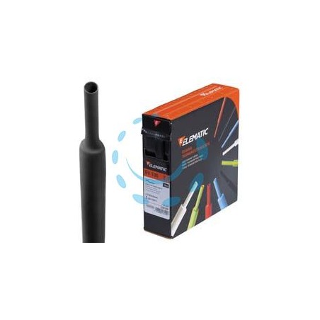 GUAINA TERMORESTRINGENTE NERA -mm. 9,5/4,8, cf da mt.10