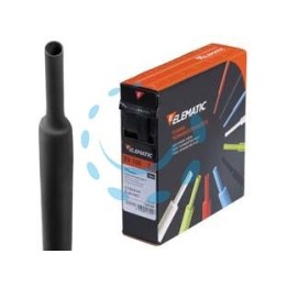 GUAINA TERMORESTRINGENTE NERA -mm. 19,1/9,5 cf da mt.5