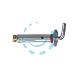 MINITASSELLO CON GANCIO CORTO IN ACCIAO ZINCATO - ø mm.6, filetto ø mm.3