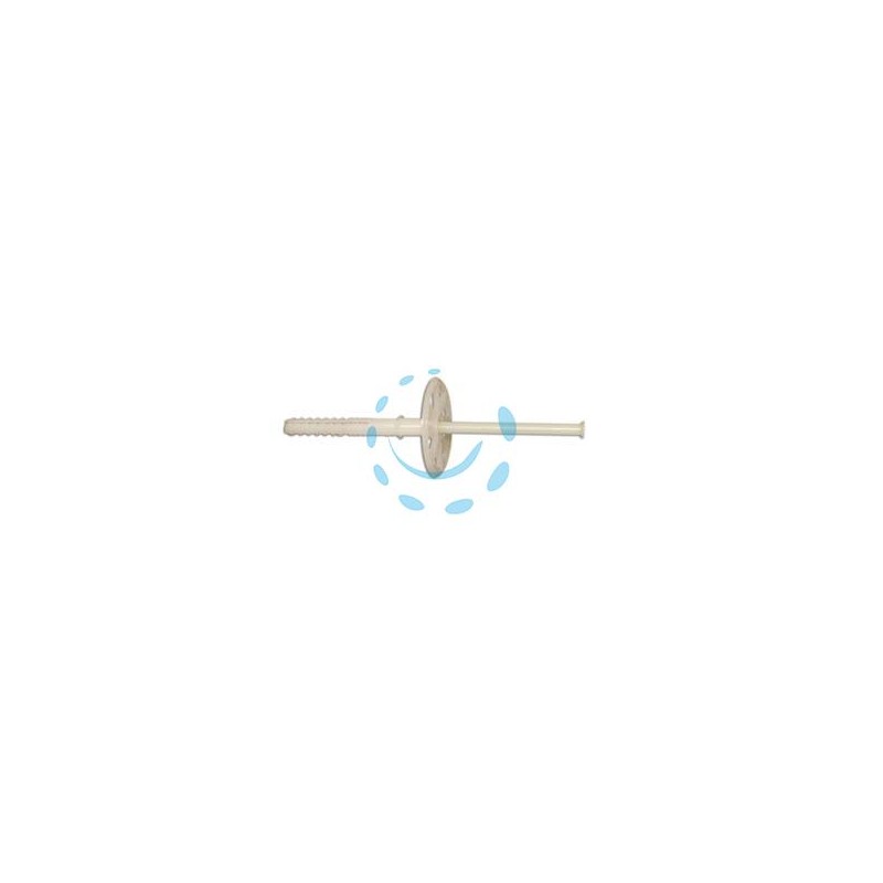 TASSELLO ESPANSIONE IN PE HD CON CHIODO BIANCO PER CAPPOTTO TERMICO - ø mm.58x130h. - chiodo in nylon mm.130h.