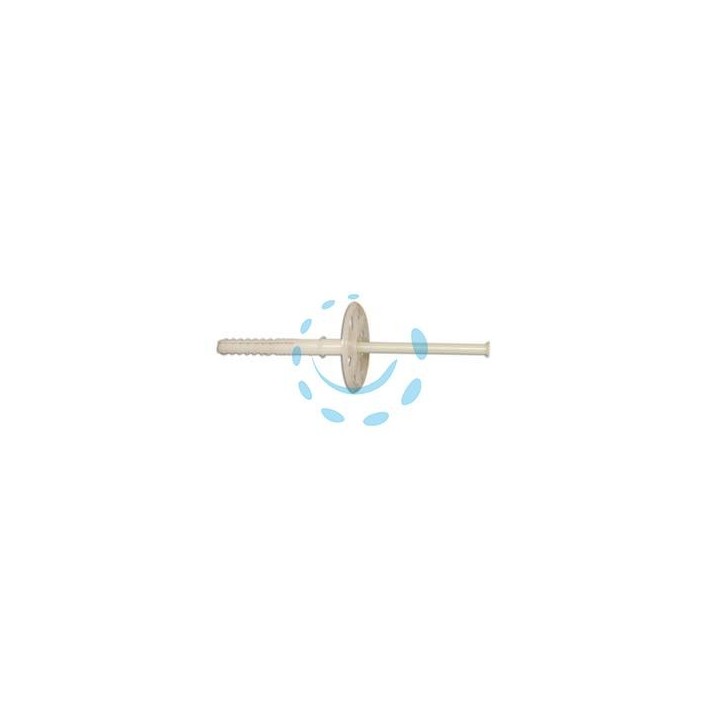 TASSELLO ESPANSIONE IN PE HD CON CHIODO BIANCO PER CAPPOTTO TERMICO - ø mm.58x130h. - chiodo in nylon mm.130h.