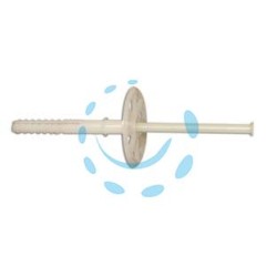 TASSELLO ESPANSIONE IN PE HD CON CHIODO BIANCO PER CAPPOTTO TERMICO - ø mm.58x180h. - chiodo in nylon mm.180h.