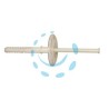 TASSELLO ESPANSIONE IN PE HD CON CHIODO BIANCO PER CAPPOTTO TERMICO - ø mm.58x180h. - chiodo in nylon mm.180h.