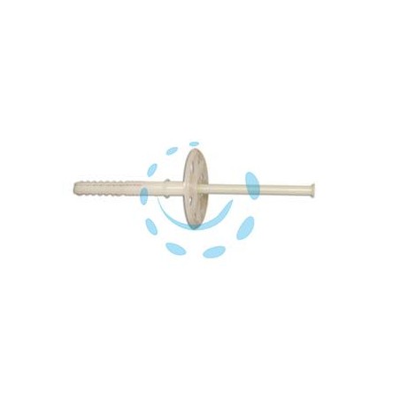 TASSELLO ESPANSIONE IN PE HD CON CHIODO BIANCO PER CAPPOTTO TERMICO - ø mm.58x220h. - chiodo in nylon mm.220h.