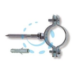 COLLARE PER TUBO IN ACCIAIO ZINCATO PER TUBI - 3/4" p/tubi ø mm.26/30 tassello ø mm.10