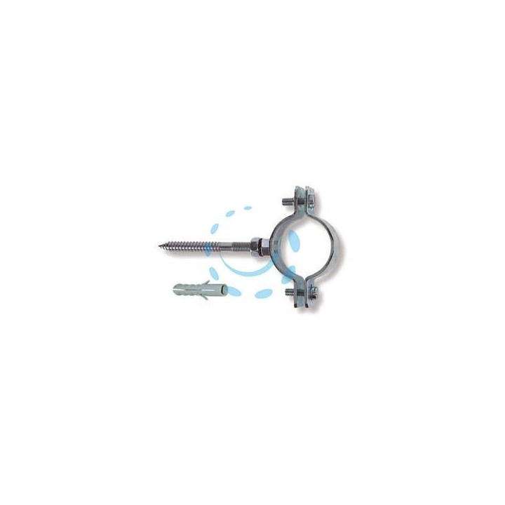 COLLARE PER TUBO IN ACCIAIO ZINCATO PER TUBI - 3/4" p/tubi ø mm.26/30 tassello ø mm.10