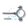 COLLARE PER TUBO IN ACCIAIO ZINCATO PER TUBI - 2" p/tubi ø mm.60/64 tassello ø mm.10