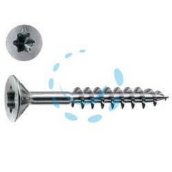 VITI PANEL-VIT PV TESTA SVASATA PIANA TORX ACCIAIO CHROMITING - ø mm.6x130 