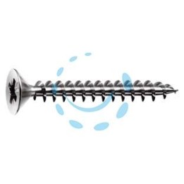 VITI PANEL-VIT TESTA SVASATA PIANA ACCIAIO INOX - ø mm.5x80
