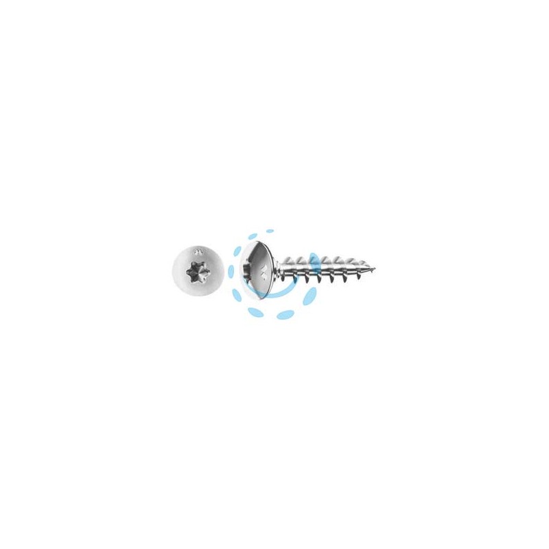 VITI PANEL-VIT TC TESTA FUNGO TORX CON COLLARE SOTTOTESTA CHROMITING - ø mm.6x35