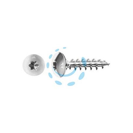 VITI PANEL-VIT TC TESTA FUNGO TORX CON COLLARE SOTTOTESTA CHROMITING - ø mm.6x70