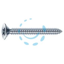 VITI AUTOFILETTANTI TESTA SVASATA PIANA ACCIAIO ZINCATO BIANCO - ø mm.3,9x32