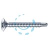 VITI AUTOPERFORANTI TESTA SVASATA PIANA ACCIAIO ZINCATO BIANCO - ø mm.3,9x38