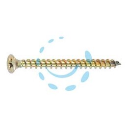 VITI TRUCIOLARE TSP CAVA PZ INT. FILETTATA IN ACCIAIO ZINCATO GIALLO - ø mm.6x60