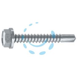 VITE TIRAFONDI PER METALLO AUTOPERFORANTE IN ACCIAIO ZINCATO BIANCO - ø mm.4,2x16