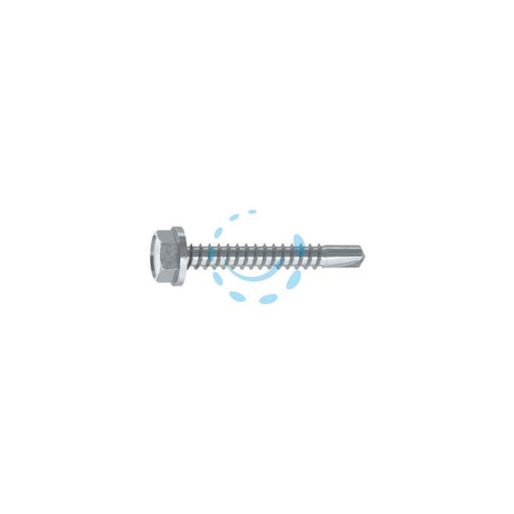 VITE TIRAFONDI PER METALLO AUTOPERFORANTE IN ACCIAIO ZINCATO BIANCO - ø mm.6,3x25