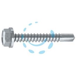 VITE TIRAFONDI PER METALLO AUTOPERFORANTE IN ACCIAIO ZINCATO BIANCO - ø mm.6,3x100
