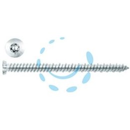 VITE PER CALCESTRUZZO TESTA SVASATA PIANA TORX ZINCATA BIANCA - ø mm.7,5x 62