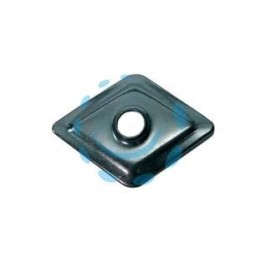 RONDELLA A ROMBO IN FERRO ZINCATO - mm.27x27