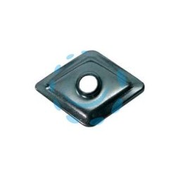 RONDELLA A ROMBO IN FERRO ZINCATO - mm.27x27