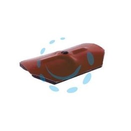 CAPPELLOTO OTTAGONALE IN ACCIAIO PREVERNICIATO RG-RAINBOW - mm.75x45 acciaio rosso siena RAL 3009