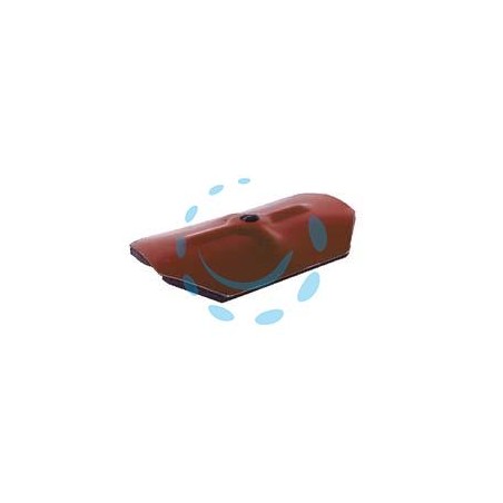CAPPELLOTO OTTAGONALE IN ACCIAIO PREVERNICIATO RG-RAINBOW - mm.75x45 acciaio rosso siena RAL 3009